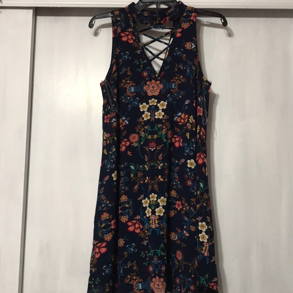 Blue floral dress